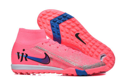 Men's Nike Air Zoom Mercurial Superfly 10 Elite TF Football Shoes - Pink/Electric Pink/Blue Blast