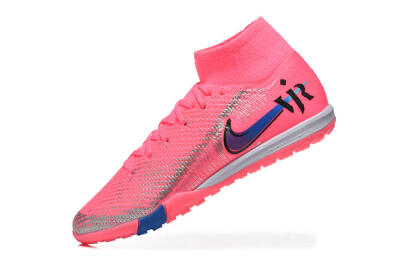 Men's Nike Air Zoom Mercurial Superfly 10 Elite TF Football Shoes - Pink/Electric Pink/Blue Blast