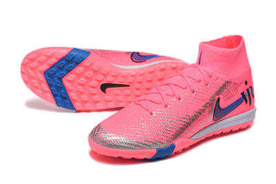 Men's Nike Air Zoom Mercurial Superfly 10 Elite TF Football Shoes - Pink/Electric Pink/Blue Blast