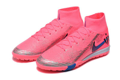 Men's Nike Air Zoom Mercurial Superfly 10 Elite TF Football Shoes - Pink/Electric Pink/Blue Blast