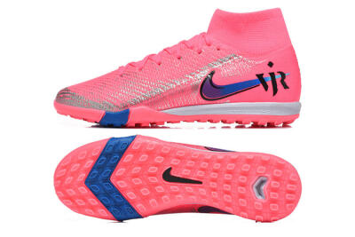 Men's Nike Air Zoom Mercurial Superfly 10 Elite TF Football Shoes - Pink/Electric Pink/Blue Blast