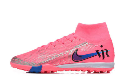 Men's Nike Air Zoom Mercurial Superfly 10 Elite TF Football Shoes - Pink/Electric Pink/Blue Blast