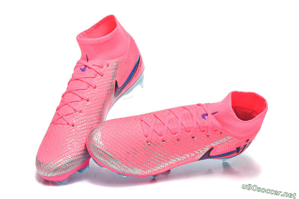 Men's Nike Air Zoom Mercurial Superfly 10 Elite FG Football Boots - Pink/Electric Pink/Blue Ice 6