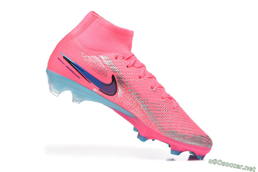 Men's Nike Air Zoom Mercurial Superfly 10 Elite FG Football Boots - Pink/Electric Pink/Blue Ice 7