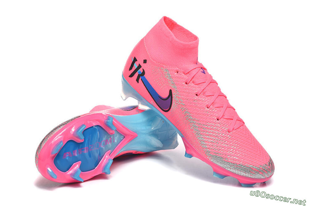 Men's Nike Air Zoom Mercurial Superfly 10 Elite FG Football Boots - Pink/Electric Pink/Blue Ice 4