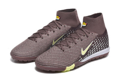Men's Nike Air Zoom Mercurial Superfly 10 Elite TF Football Shoes - Brown/Lime Green/Gray