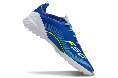 Unisex Messi x Adidas F50 Pro TF Football Shoes - Blue/Neon Green/White