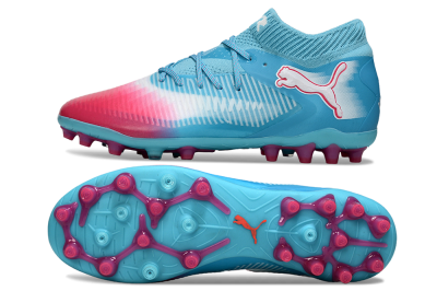 Men's Puma Future 8 Ultimate MG Football Boots - Blue/Sky Blue/Fuchsia Pink