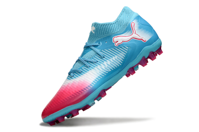 Men's Puma Future 8 Ultimate MG Football Boots - Blue/Sky Blue/Fuchsia Pink