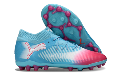 Men's Puma Future 8 Ultimate MG Football Boots - Blue/Sky Blue/Fuchsia Pink