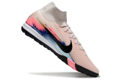 Unisex Nike Air Zoom Mercurial Superfly 10 Elite TF Football Shoes - Pink/Soft Pink/Light Blue