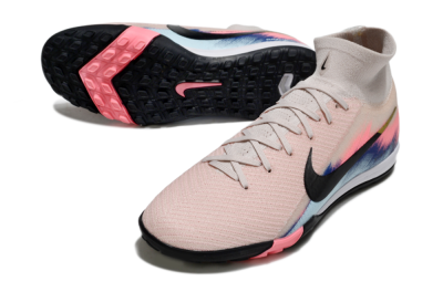 Unisex Nike Air Zoom Mercurial Superfly 10 Elite TF Football Shoes - Pink/Soft Pink/Light Blue