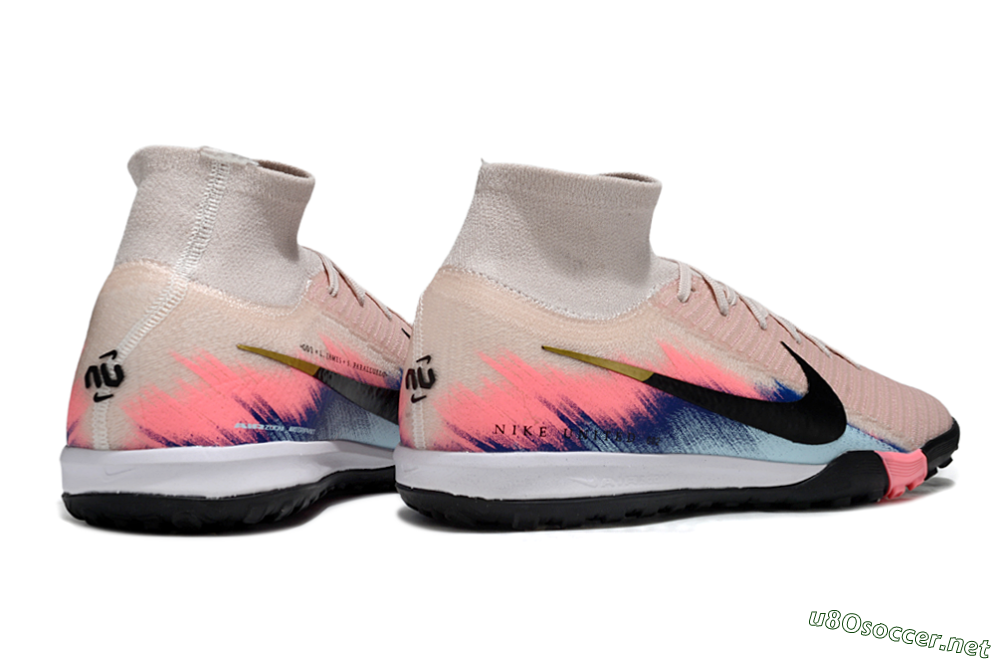 Unisex Nike Air Zoom Mercurial Superfly 10 Elite TF Football Shoes - Pink/Soft Pink/Light Blue 7