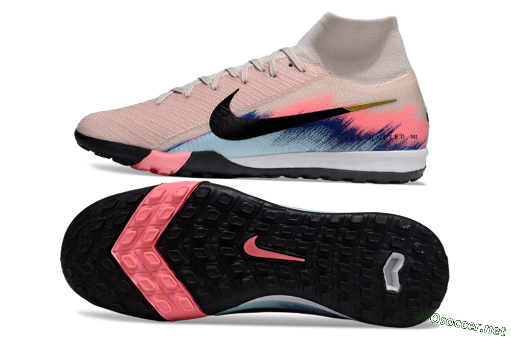 Unisex Nike Air Zoom Mercurial Superfly 10 Elite TF Football Shoes - Pink/Soft Pink/Light Blue 1