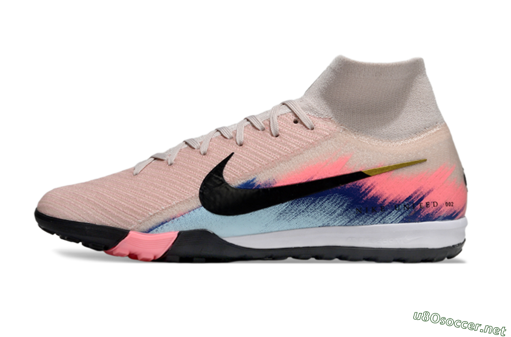 Unisex Nike Air Zoom Mercurial Superfly 10 Elite TF Football Shoes - Pink/Soft Pink/Light Blue 0
