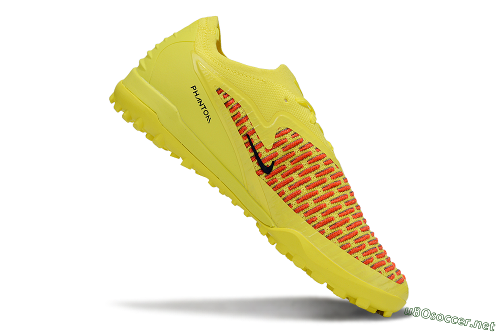 Men's Nike Phantom 6 Low Elite TF Football Shoes - Yellow/Neon Yellow/Flame Orange 4
