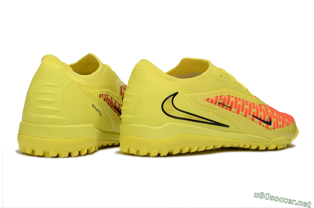 Men's Nike Phantom 6 Low Elite TF Football Shoes - Yellow/Neon Yellow/Flame Orange 6