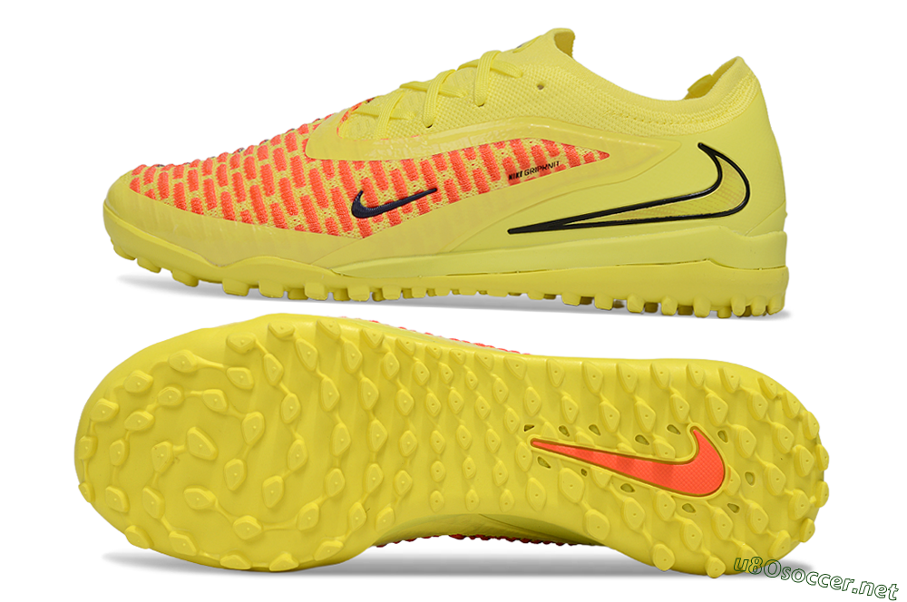 Men's Nike Phantom 6 Low Elite TF Football Shoes - Yellow/Neon Yellow/Flame Orange 1