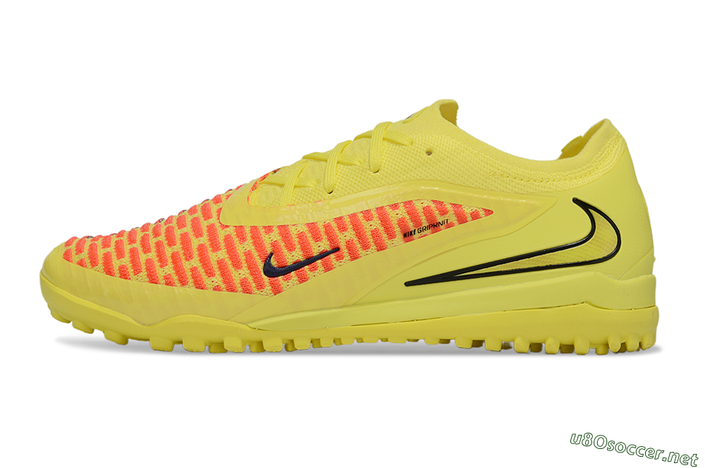 Men's Nike Phantom 6 Low Elite TF Football Shoes - Yellow/Neon Yellow/Flame Orange 0
