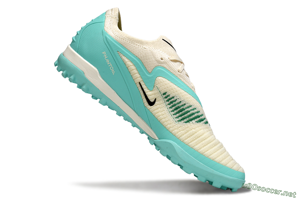 Men's Nike Phantom 6 Low Elite TF Football Shoes - Aqua/Soft Cream/Turquoise Splash 4