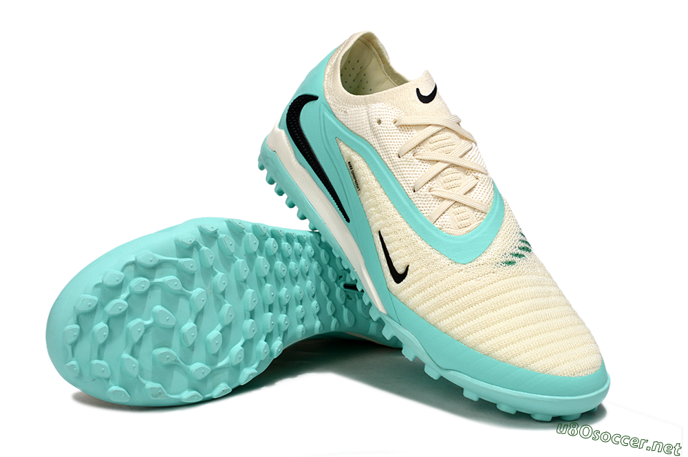 Men's Nike Phantom 6 Low Elite TF Football Shoes - Aqua/Soft Cream/Turquoise Splash 3