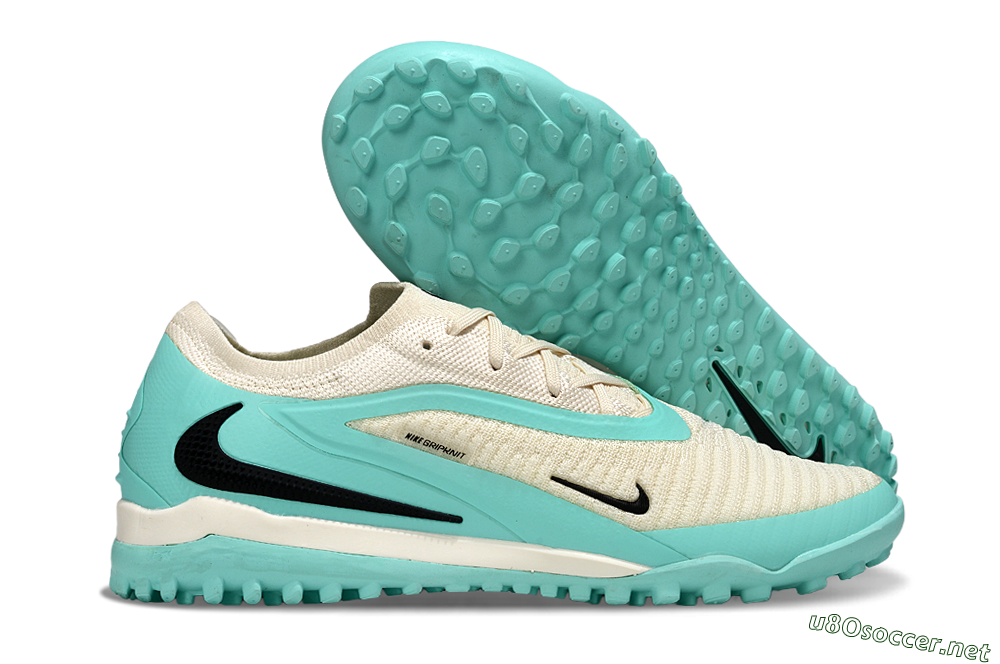 Men's Nike Phantom 6 Low Elite TF Football Shoes - Aqua/Soft Cream/Turquoise Splash 2