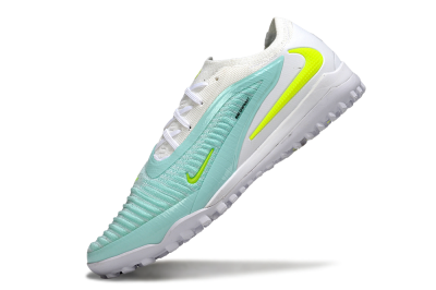 Men's Nike Phantom 6 Low Elite TF Football Shoes - Aqua/Lime Green/White
