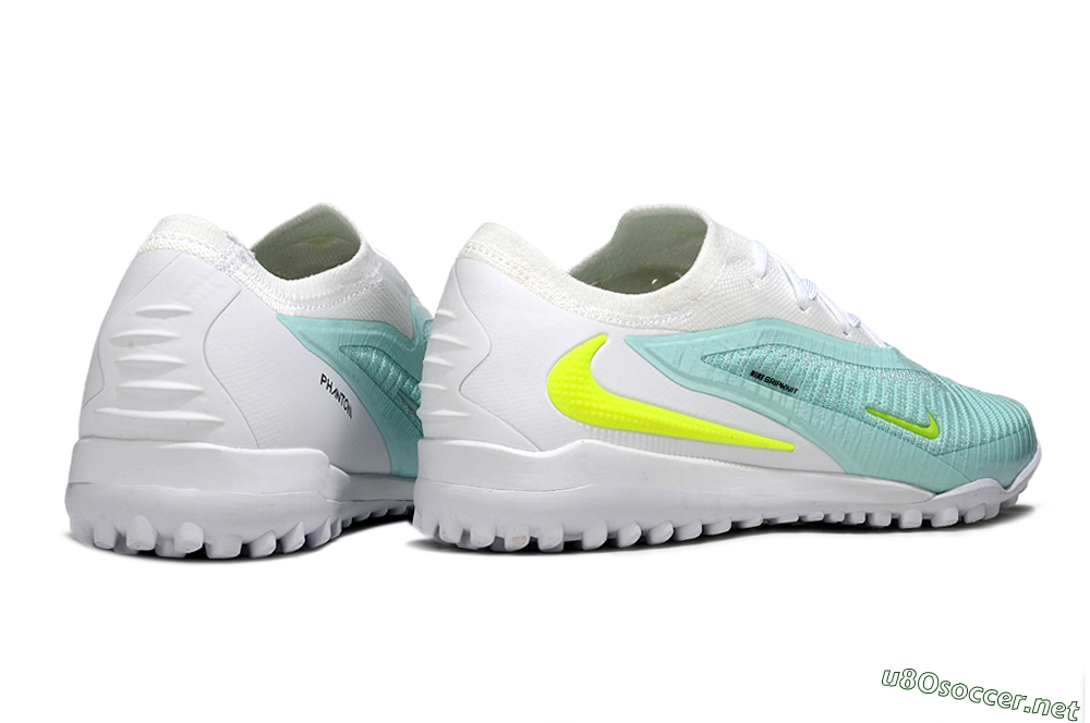 Men's Nike Phantom 6 Low Elite TF Football Shoes - Aqua/Lime Green/White 6