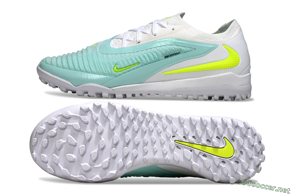 Men's Nike Phantom 6 Low Elite TF Football Shoes - Aqua/Lime Green/White 1