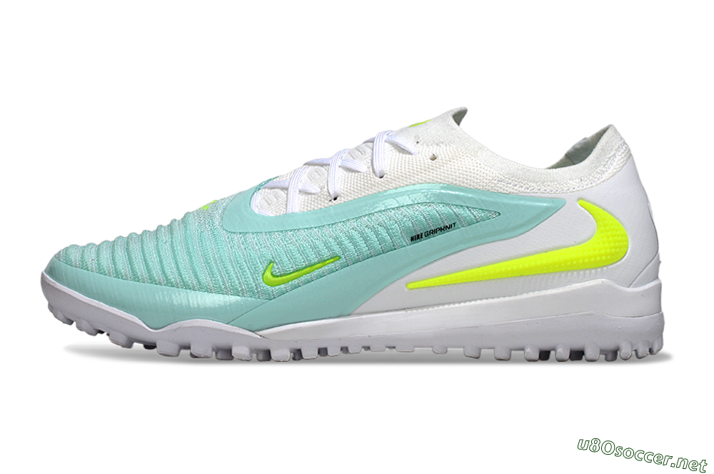 Men's Nike Phantom 6 Low Elite TF Football Shoes - Aqua/Lime Green/White 0