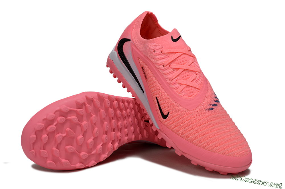 Men's Nike Phantom 6 Low Elite TF Football Shoes - Pink/Electric Pink/Black 3