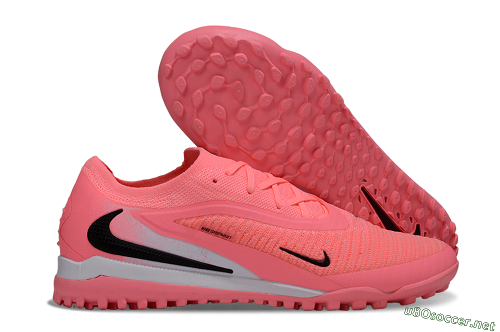 Men's Nike Phantom 6 Low Elite TF Football Shoes - Pink/Electric Pink/Black 2