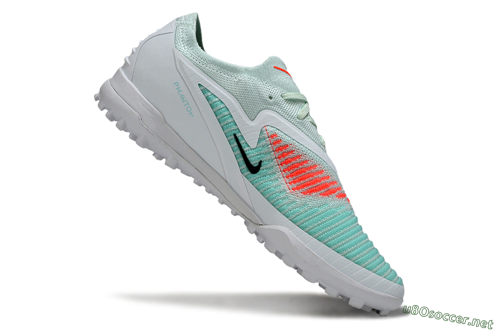 Men's Nike Phantom 6 Low Elite TF Football Shoes - Aqua/Coral Breeze/White Glow 4