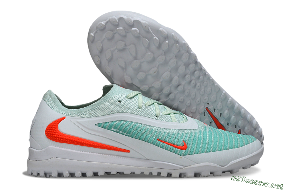 Men's Nike Phantom 6 Low Elite TF Football Shoes - Aqua/Coral Breeze/White Glow 2
