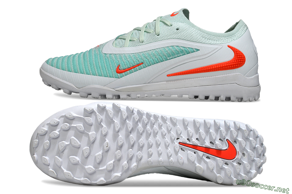 Men's Nike Phantom 6 Low Elite TF Football Shoes - Aqua/Coral Breeze/White Glow 1