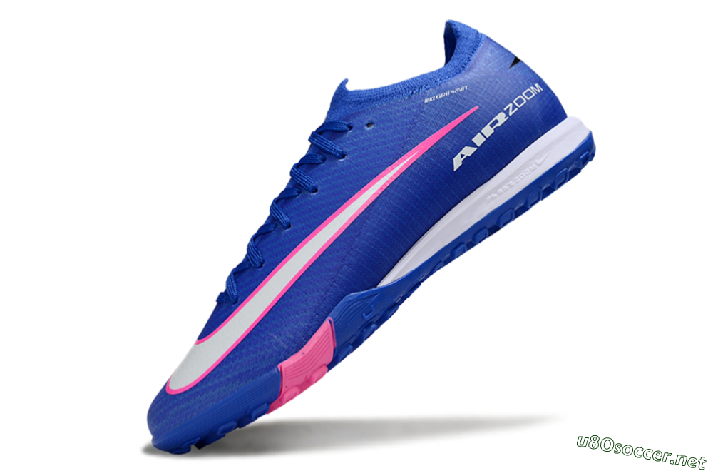 Unisex Nike Air Zoom Mercurial Vapor 16 Elite TF Football Shoes - Blue/Electric Blue/Fuchsia Pink 5