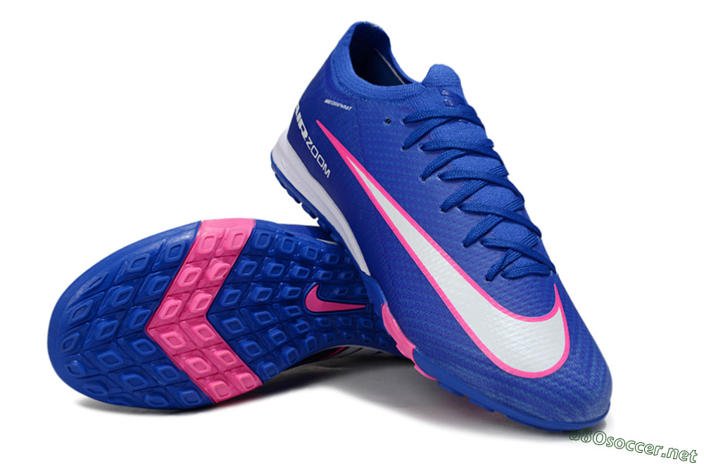 Unisex Nike Air Zoom Mercurial Vapor 16 Elite TF Football Shoes - Blue/Electric Blue/Fuchsia Pink 3