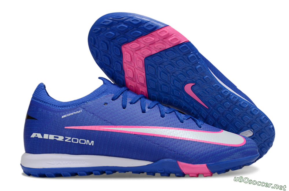 Unisex Nike Air Zoom Mercurial Vapor 16 Elite TF Football Shoes - Blue/Electric Blue/Fuchsia Pink 2