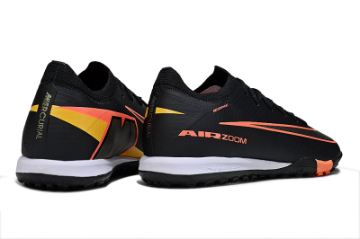 Unisex Nike Air Zoom Mercurial Vapor 16 Elite TF Football Shoes - Black/Electric Orange/Gold Rush