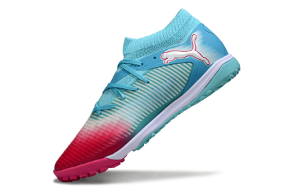 Men's Puma Future 8 Ultimate TF Football Shoes - Aqua/Coral Pink/Soft Blue