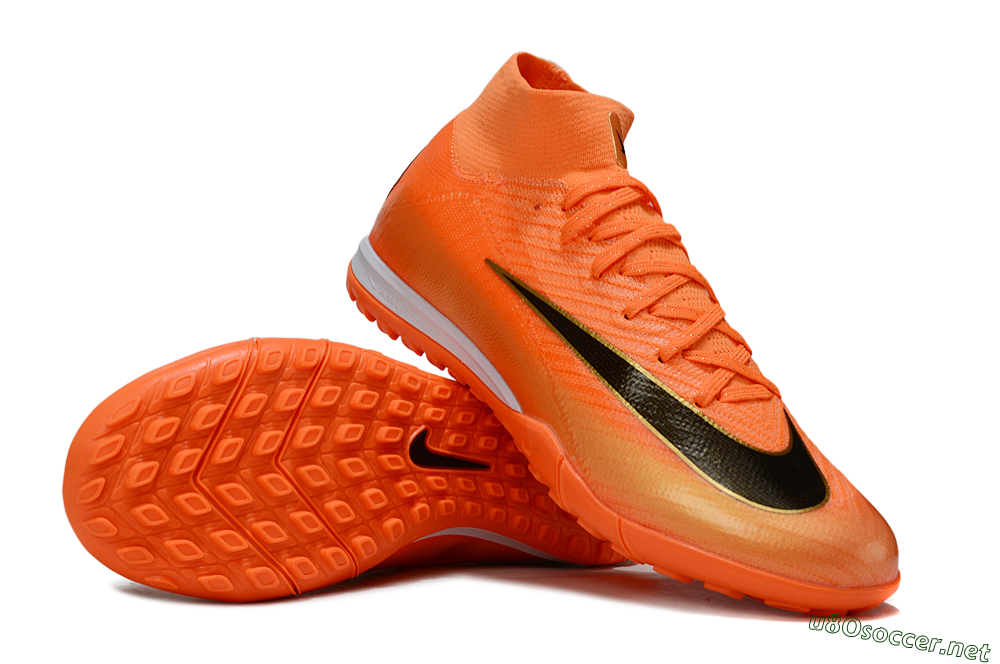Unisex Nike Air Zoom Mercurial Superfly 10 Elite TF Football Shoes - Orange/Bright Blaze/Black Gold 1