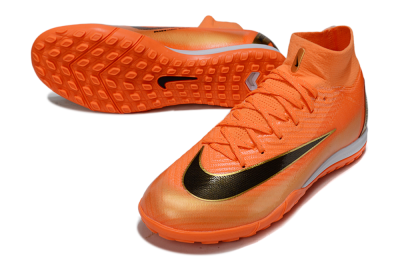 Unisex Nike Air Zoom Mercurial Superfly 10 Elite TF Football Shoes - Orange/Bright Blaze/Black Gold