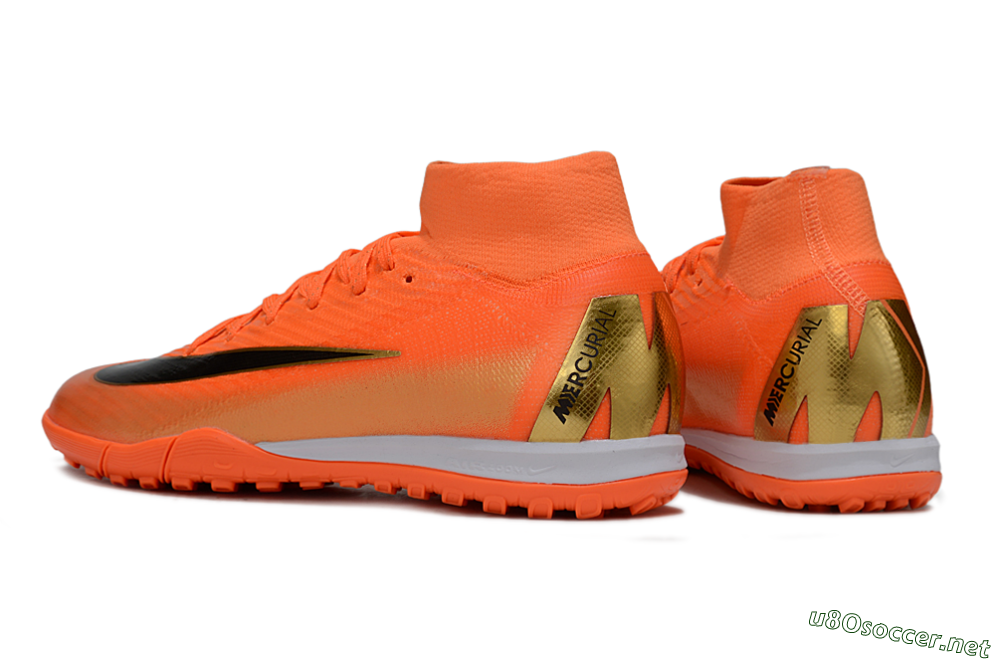 Unisex Nike Air Zoom Mercurial Superfly 10 Elite TF Football Shoes - Orange/Bright Blaze/Black Gold 4