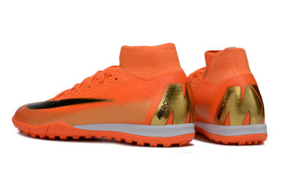 Unisex Nike Air Zoom Mercurial Superfly 10 Elite TF Football Shoes - Orange/Bright Blaze/Black Gold