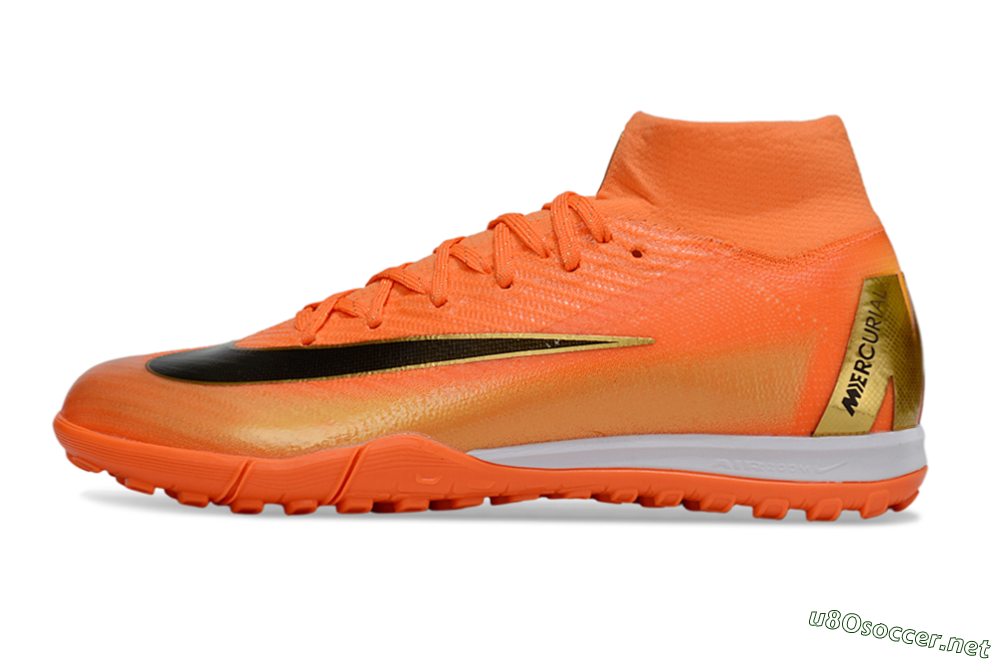 Unisex Nike Air Zoom Mercurial Superfly 10 Elite TF Football Shoes - Orange/Bright Blaze/Black Gold 0