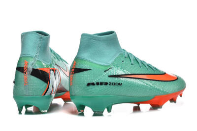 Unisex Nike Air Zoom Mercurial Superfly 10 Elite FG Football Boots - Aqua/Coral Burst/Turquoise Splash