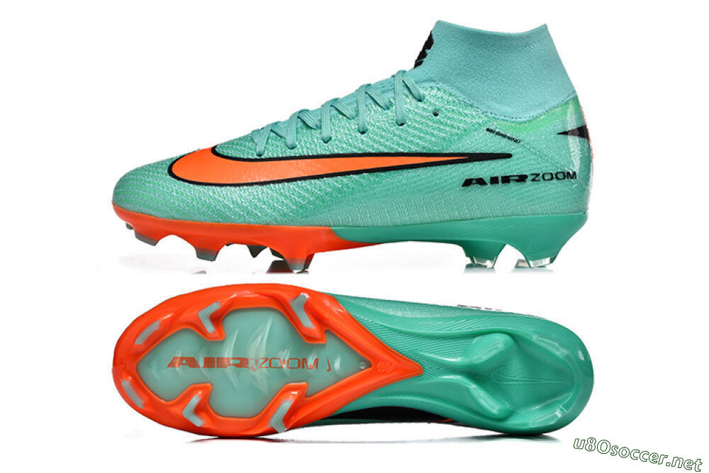 Unisex Nike Air Zoom Mercurial Superfly 10 Elite FG Football Boots - Aqua/Coral Burst/Turquoise Splash 1