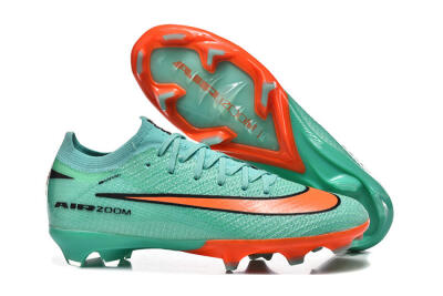 Unisex Nike Air Zoom Mercurial Vapor 16 Elite FG Football Boots - Green/Aqua Splash/Coral Burst