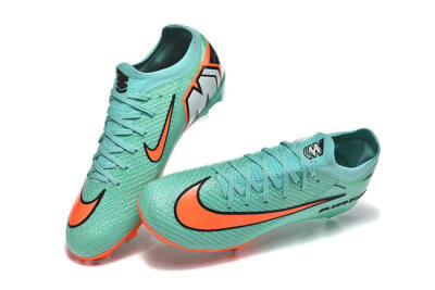 Unisex Nike Air Zoom Mercurial Vapor 16 Elite FG Football Boots - Green/Aqua Splash/Coral Burst