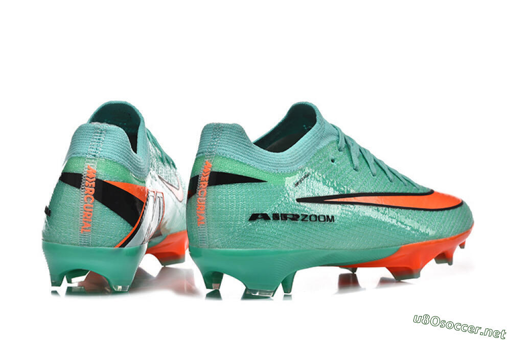 Unisex Nike Air Zoom Mercurial Vapor 16 Elite FG Football Boots - Green/Aqua Splash/Coral Burst 5